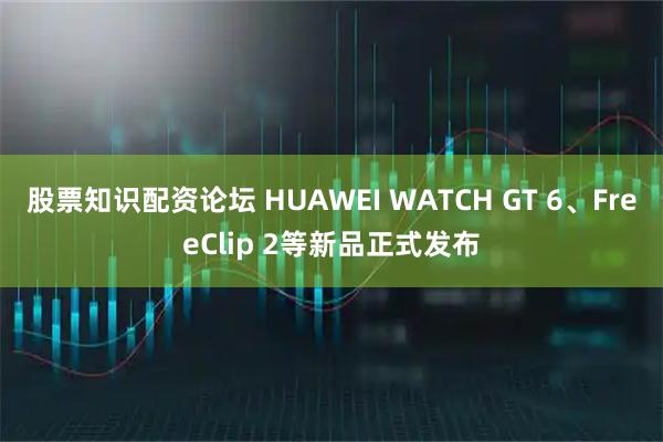 股票知识配资论坛 HUAWEI WATCH GT 6、FreeClip 2等新品正式发布